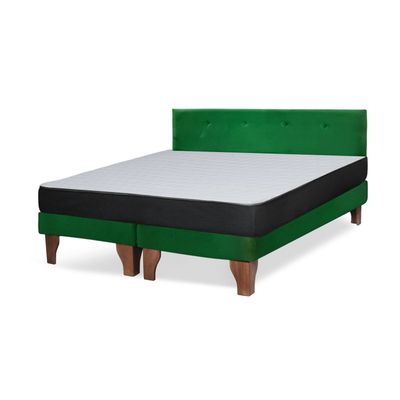 Imagen 2 del producto Cama Europea Zen Roller Colchon Comprimido 2 Plazas Tela Verde