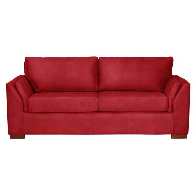 Imagen 2 del producto Sofá Cama Milan 2PL Cuero Kentucky Rojo Con Asiento de Resortes Pocket