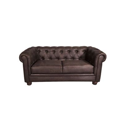 Imagen 2 del producto Sofa Florencia 2 Cuerpos Cuero Colorado Marron