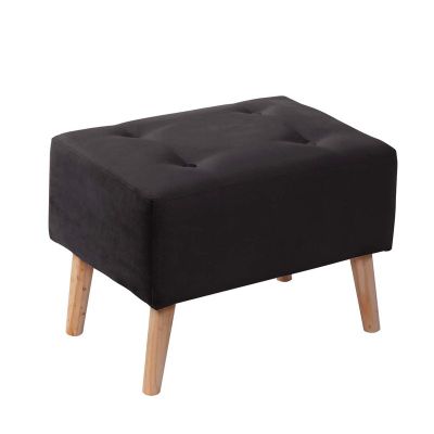Pouf Niza Tela Velvet Negro