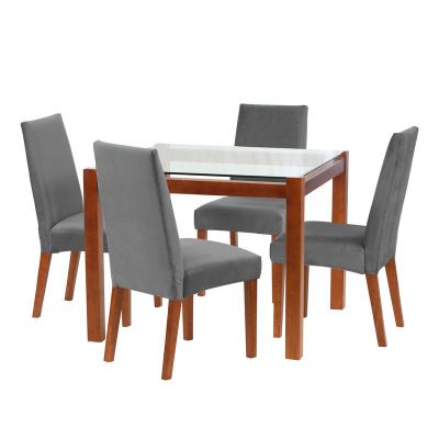 Juego De Comedor Barcelona 1000X1000 S/Cadiz Tela Gris