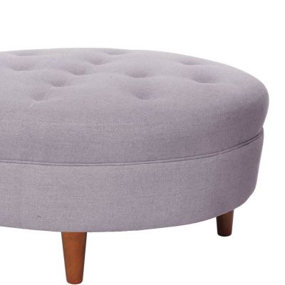 Imagen 2 del producto Pouf Paris Lino Gris Claro