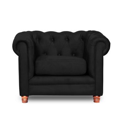 SOFA FLORENCIA 1C TELA VELVET NEGRO