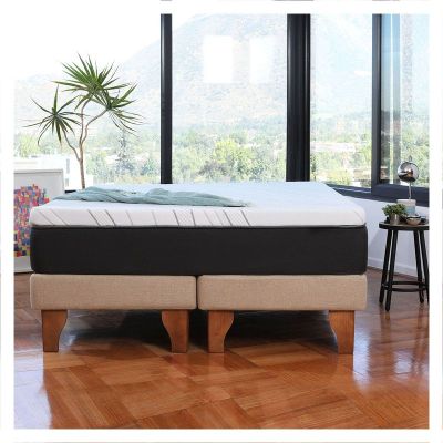 Cama Zen Top Spring Visco Lino Natural Super King