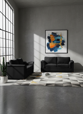 Imagen 1 del producto LIVING ANCONA 3-2 TELA VELVET NEGRO