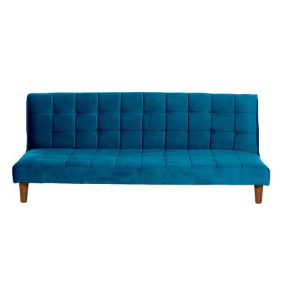 FUTON TURIN  TELA VELVET AZUL PETROLEO