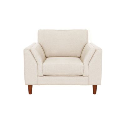 Sofá Milan 1C Lino Blanco Con Asiento de Resortes Pocket