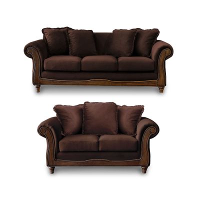 LIVING  RIMINI 3-2 TELA VELVET CHOCOLATE