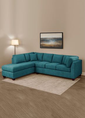 SECCIONAL PADUA IZQ TELA VELVET AZUL PETROLEO