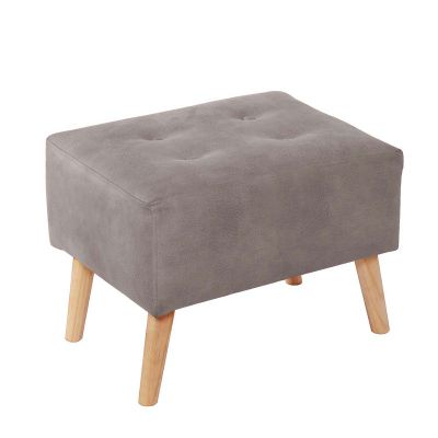 Pouf Niza Cuero Kentucky Gris