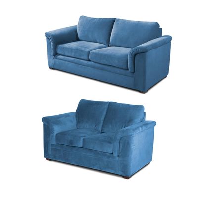 Imagen 2 del producto LIVING ANCONA 3-2 TELA VELVET AZUL PETROLEO