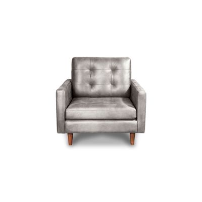 SOFA NAPOLES 1C CUERO KENTUCKY GRIS