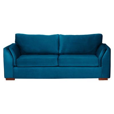 Imagen 2 del producto Sofá Cama Milan 2PL Tela Velvet Azul Petroleo Con Asiento de Resortes Pocket
