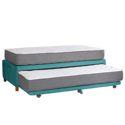 CAMA NIDO ZEN BEST TELA TURQUESA 1 1/2 PZA