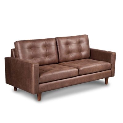 Imagen 2 del producto SOFA NAPOLES 3C CUERO KENTUCKY CAFE MORO