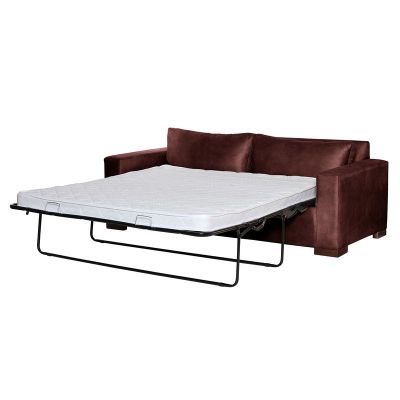 Sofa Cama Livorno 2Pl Cuero Kentucky Café Moro