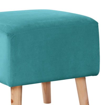 Imagen 2 del producto Pouf Burdeos Tela Velvet Turquesa