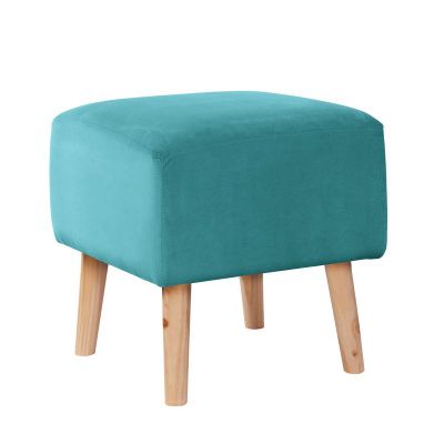 Pouf Burdeos Tela Velvet Turquesa