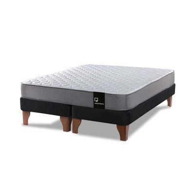 Imagen 2 del producto Cama Europea Zen Best 2 Plazas Colchon Resortes Base Dividida Tela Negro