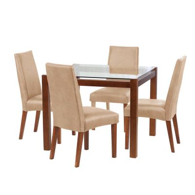Juego De Comedor Barcelona 1000X1000 S/Cadiz Cuero Beige