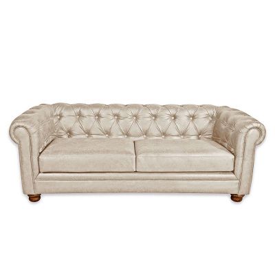 Imagen 2 del producto Sofa Florencia 3 Cuerpos Cuero Colorado Beige