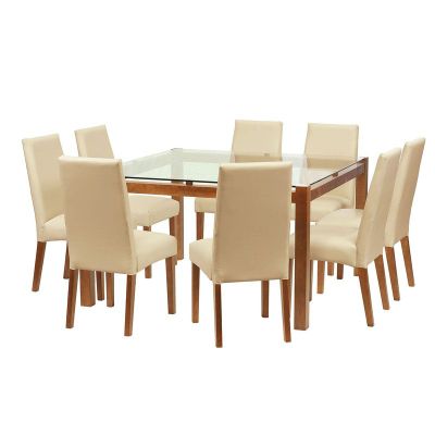 Juego De Comedor Barcelona 1400X1400 S/Cadiz Pu Beige
