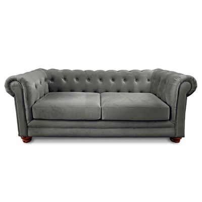 SOFA FLORENCIA 3C TELA VELVET GRIS