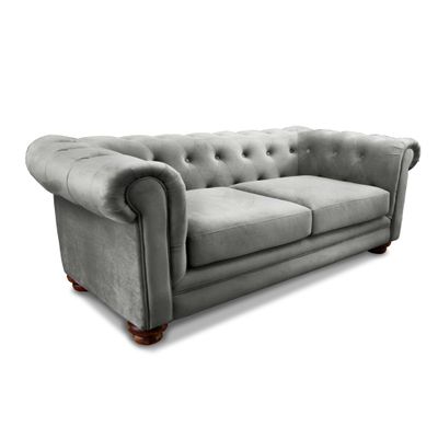 Imagen 2 del producto SOFA FLORENCIA 3C TELA VELVET GRIS