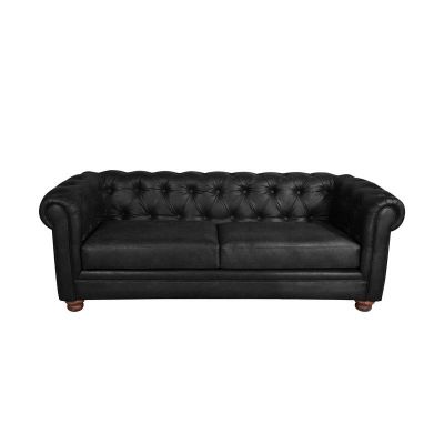 Imagen 2 del producto Sofa Florencia 3 Cuerpos Cuero Colorado Negro