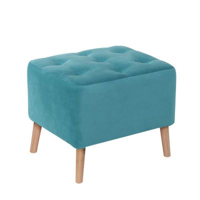Pouf Lyon Tela Velvet Turquesa