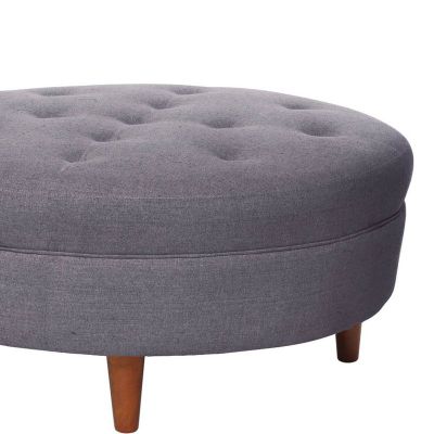 Imagen 2 del producto Pouf Paris Lino Gris Oscuro