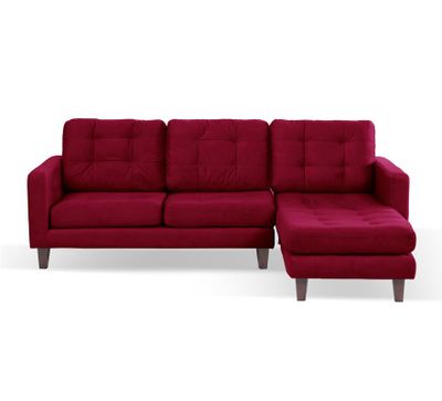 Sofa Chaiselong Der Napoles Tela Velvet  Burdeo