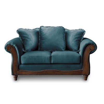 Imagen 1 del producto SOFA  RIMINI 2C TELA VELVET AZUL PETROLEO