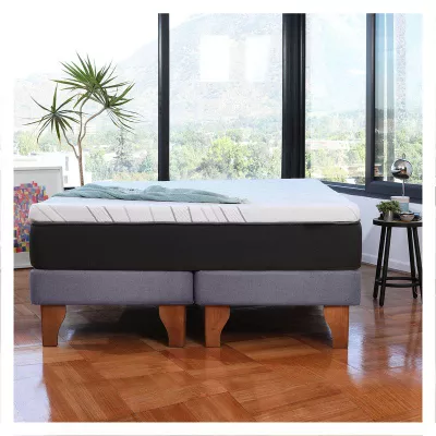 Imagen 1 del producto Cama Zen Top Spring Visco Lino Gris Oscuro Super King