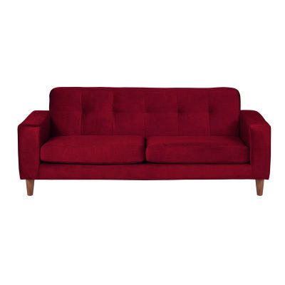 Sofa Salerno 3C Tela  Velvet  Burdeo