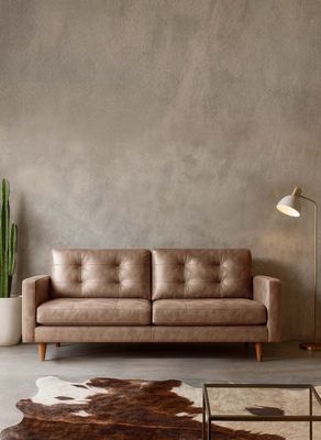 Imagen 1 del producto SOFA NAPOLES 3C CUERO KENTUCKY BEIGE