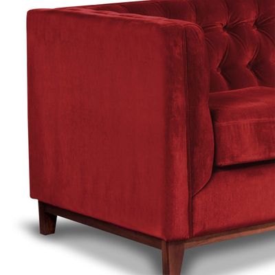 Imagen 2 del producto Sofá Roma 1 Cuerpo Capitoné Tela Velvet Burdeo