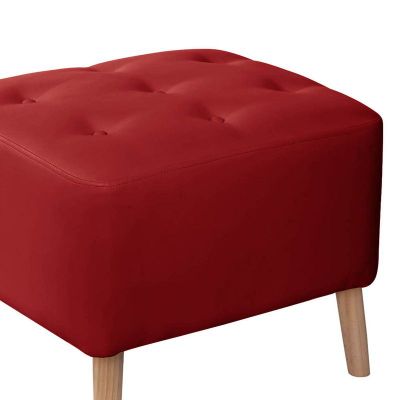 Imagen 2 del producto Pouf Lyon Pu Rojo