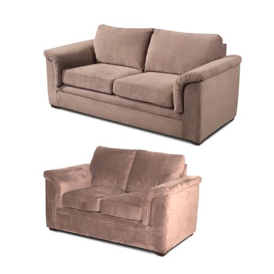 Imagen 2 del producto LIVING ANCONA 3-2 TELA  VELVET  BEIGE