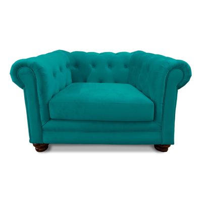SOFA FLORENCIA 1C TELA VELVET TURQUESA