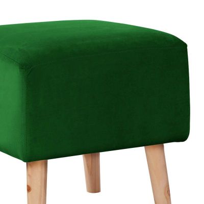 Imagen 2 del producto Pouf Burdeos Tela Velvet Verde