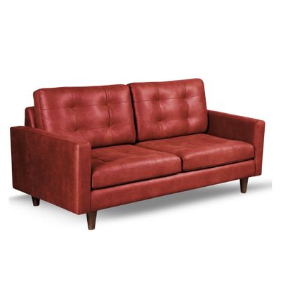 Imagen 2 del producto SOFA NAPOLES 3C CUERO KENTUCKY ROJO