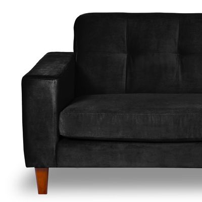 Imagen 2 del producto SOFA SALERNO 2C TELA VELVET NEGRO