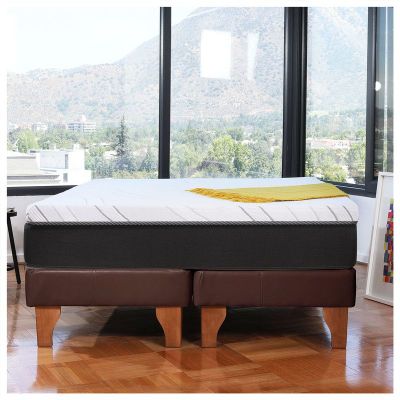 Cama Zen Top Foam Soft Pu Chocolate 2Pza