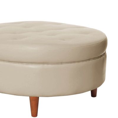 Imagen 2 del producto Pouf Paris Pu Beige