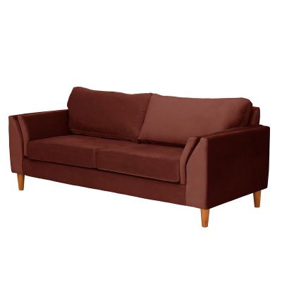 Imagen 2 del producto Sofá Milan 3C Tela Velvet Chocolate Con Asiento de Resortes Pocket