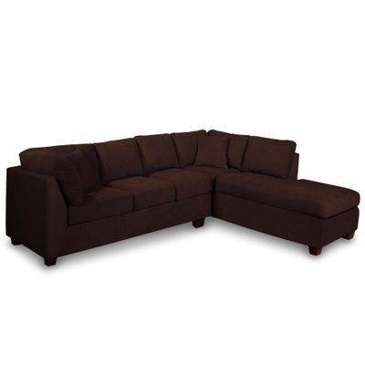 Imagen 2 del producto SECCIONAL PADUA DER TELA VELVET CHOCOLATE