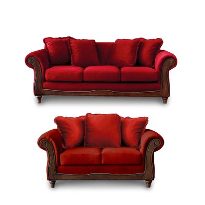 LIVING RIMINI 3-2 TELA VELVET BURDEO