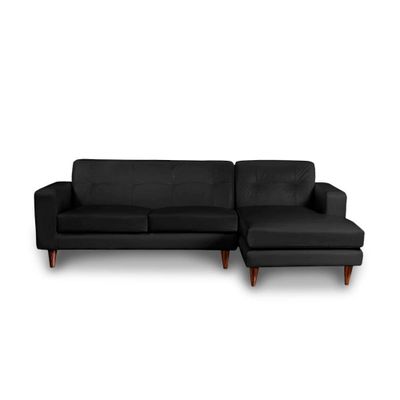 SOFA CHAISELONG DER SALERNO PU NEGRO
