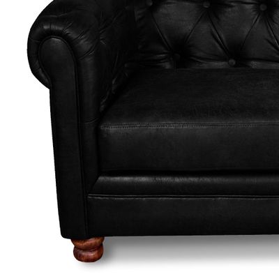 Imagen 2 del producto SOFA FLORENCIA 1C CUERO COLORADO NEGRO